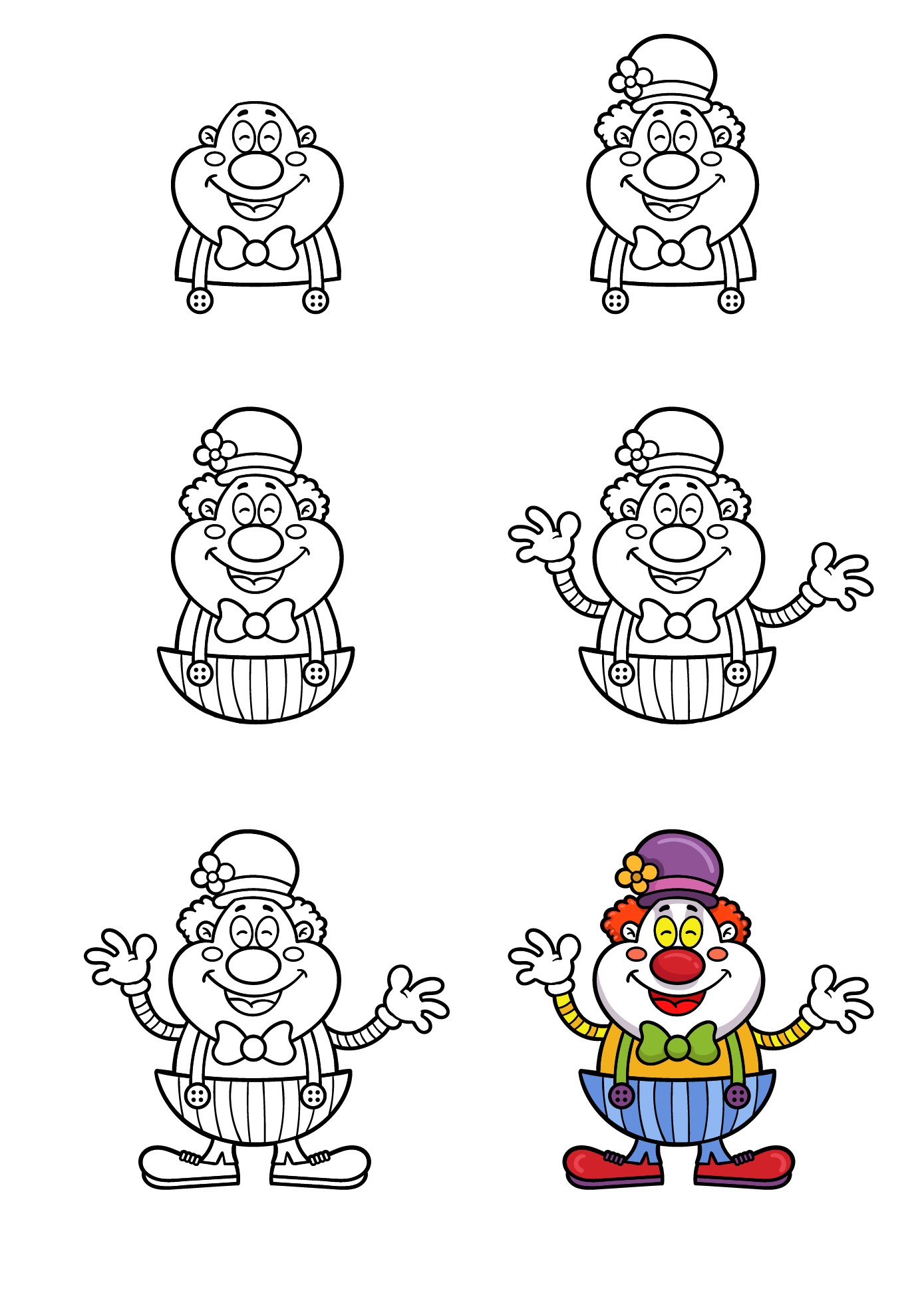 How to Draw a Cartoon Clown